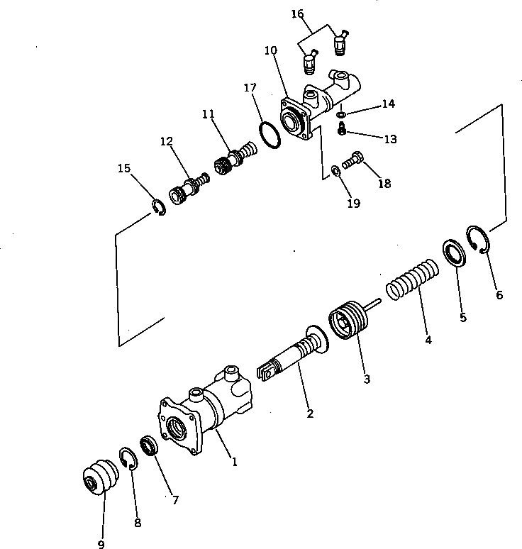 Схема запчастей Komatsu WA320-1 - УСИЛИТЕЛЬ И ГЛАВН. ЦИЛИНДР(№-9999) ВЕДУЩ. ВАЛ¤ ДИФФЕРЕНЦ. И КОЛЕСА