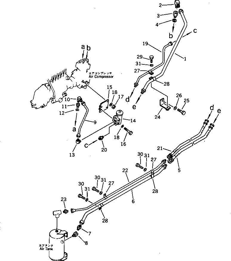 Схема запчастей Komatsu WA320-1 - НАКАЧИВАНИЕ ШИН (/)(№-9999) ВЕДУЩ. ВАЛ¤ ДИФФЕРЕНЦ. И КОЛЕСА