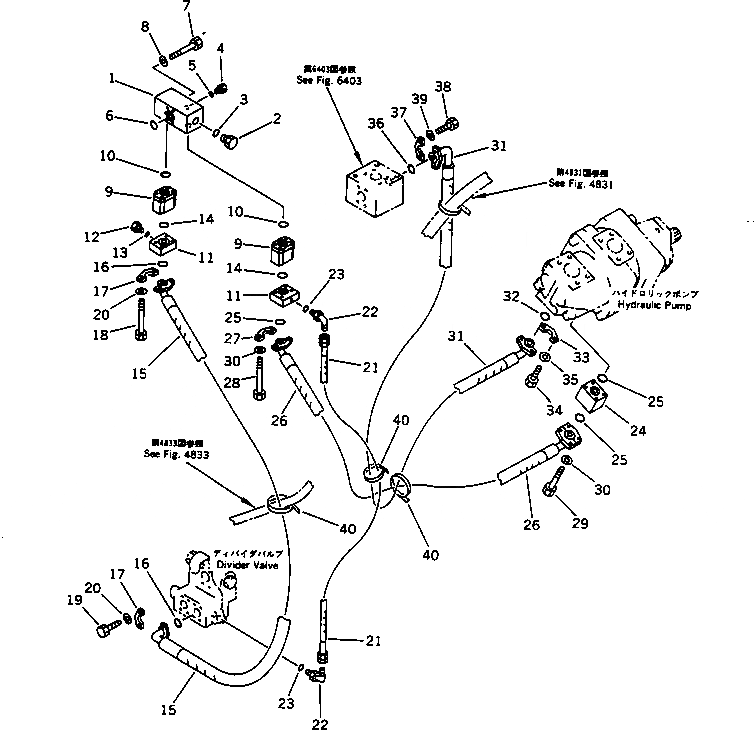 Схема запчастей Komatsu WA320-1 - ГИДРОЛИНИЯ ЭКСТРЕННОГО УПРАВЛЕНИЯ (ИЗ НАСОСА В КЛАПАН) (ДЛЯ США)(№-) РУЛЕВ. УПРАВЛЕНИЕ И СИСТЕМА УПРАВЛЕНИЯS