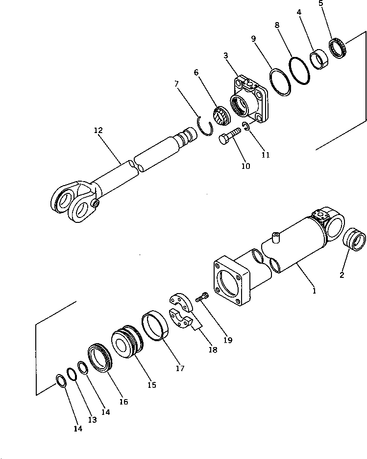 Схема запчастей Komatsu WA320-1 - ГИДРОЦИЛИНДР ПОДЪЕМА (TBG/ABE СПЕЦ-Я.)(№-9999) СПЕЦ. APPLICATION ЧАСТИ