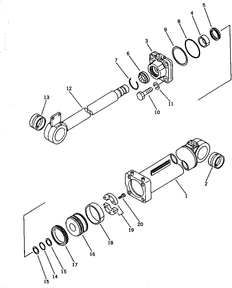Схема запчастей Komatsu WA320-1 - ГИДРОЦИЛИНДР КОВША(№-9999) УПРАВЛ-Е РАБОЧИМ ОБОРУДОВАНИЕМ