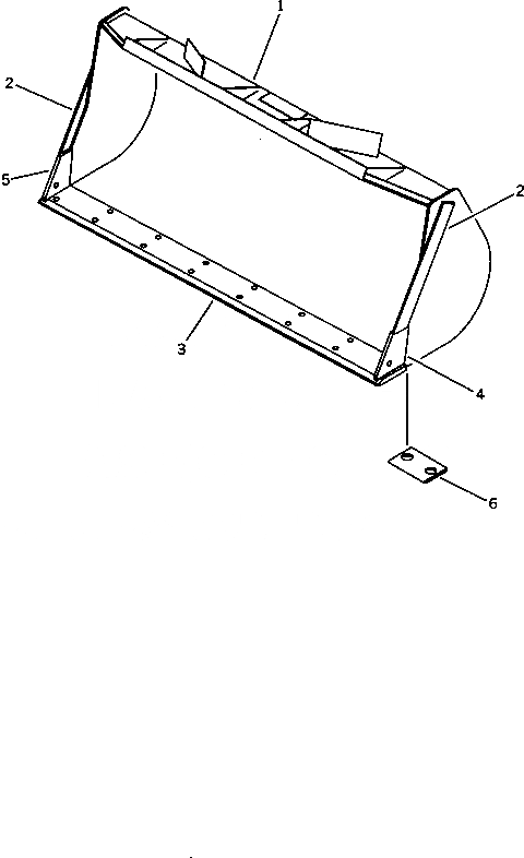 Схема запчастей Komatsu WA320-1 - КОВШ ДЛЯ СЫПУЧ. МАТЕРИАЛОВ .M РАБОЧЕЕ ОБОРУДОВАНИЕ