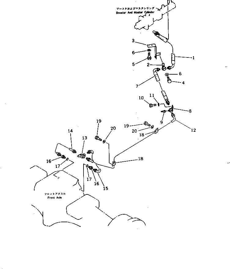 Схема запчастей Komatsu WA320-1 - ТОРМОЗ. МАСЛОПРОВОДЯЩАЯ ЛИНИЯ (/) (TBG/ABE СПЕЦ-Я.)(№-9999) СПЕЦ. APPLICATION ЧАСТИ