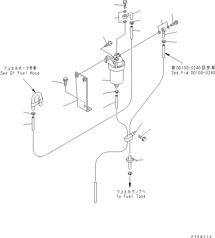 Схема запчастей Komatsu WA320-3 - ТОПЛИВН. ЛИНИЯ (ВОДООТДЕЛИТЕЛЬ И ТРУБЫ) (С ВОДООТДЕЛИТЕЛЕМ) ТОПЛИВН. БАК. AND КОМПОНЕНТЫ