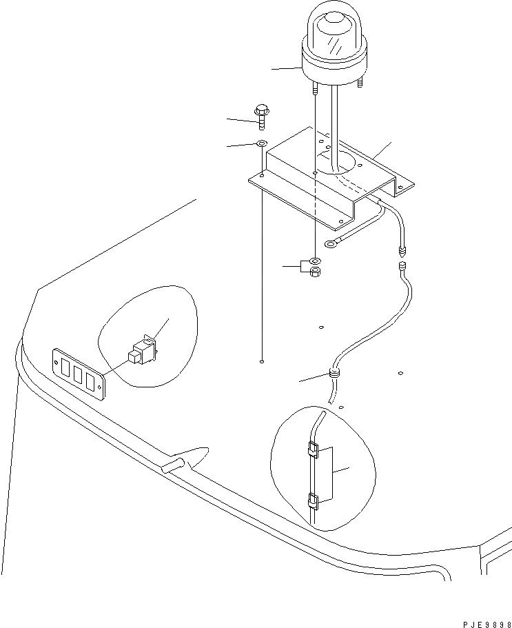 Схема запчастей Komatsu WA320-3 - ПРОБЛЕСК. МАЯК(№-) ЭЛЕКТРИКА