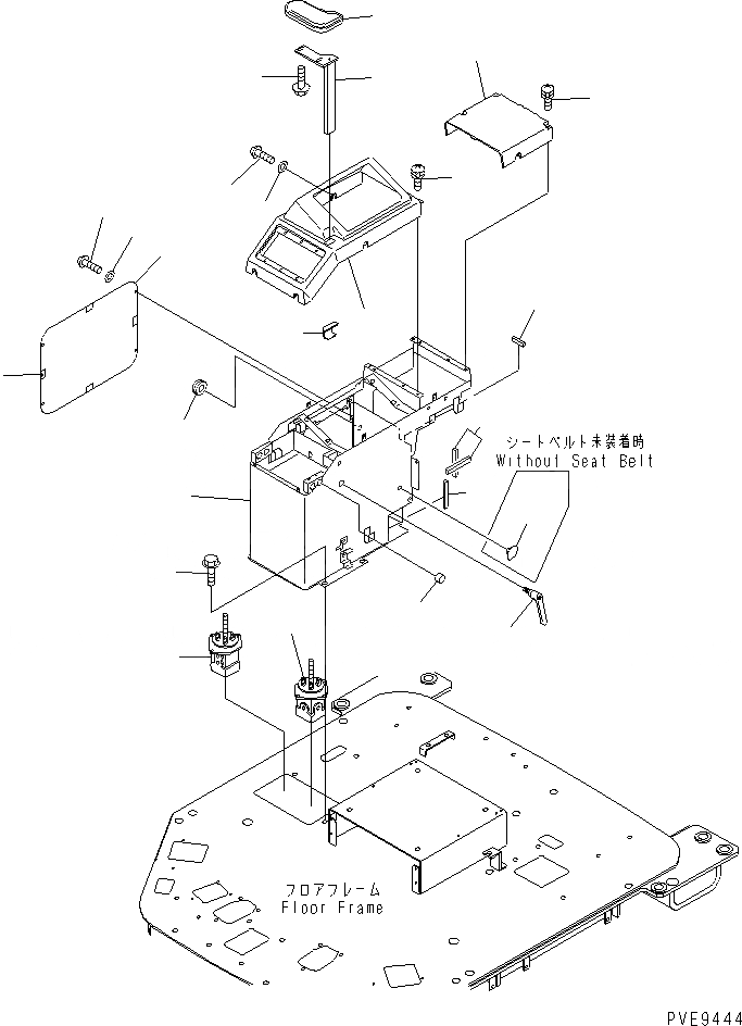 Схема запчастей Komatsu WA320-3 - ПОЛ (ПРАВ. КОНСОЛЬН. БЛОК) (С 3-Х СЕКЦИОНН. КЛАПАН)(№-) КАБИНА ОПЕРАТОРА И СИСТЕМА УПРАВЛЕНИЯ