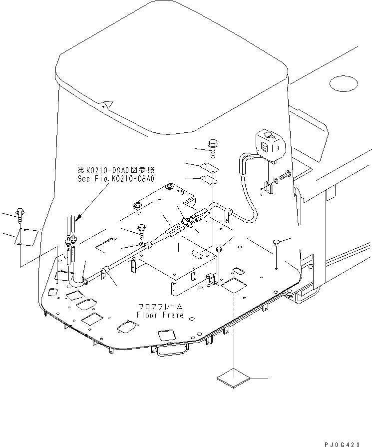 Схема запчастей Komatsu WA320-3 - ПОЛ КОМПОНЕНТЫ (С КАБИНОЙ)(№7-) КАБИНА ОПЕРАТОРА И СИСТЕМА УПРАВЛЕНИЯ