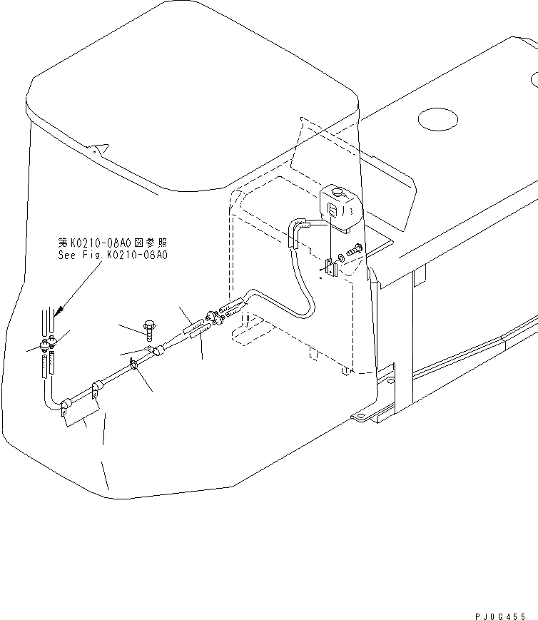 Схема запчастей Komatsu WA320-3 - ОМЫВАТЕЛЬ СТЕКЛА БАК (С КОНДИЦИОНЕРОМ)(№7-) КАБИНА ОПЕРАТОРА И СИСТЕМА УПРАВЛЕНИЯ