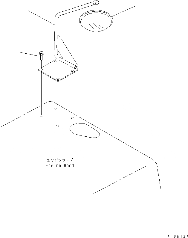 Схема запчастей Komatsu WA320-3 - ЗЕРКАЛА(НИЖН. ЗЕРКАЛО) (С КАБИНОЙ И НИЖН. ЗЕРКАЛО) ЧАСТИ КОРПУСА