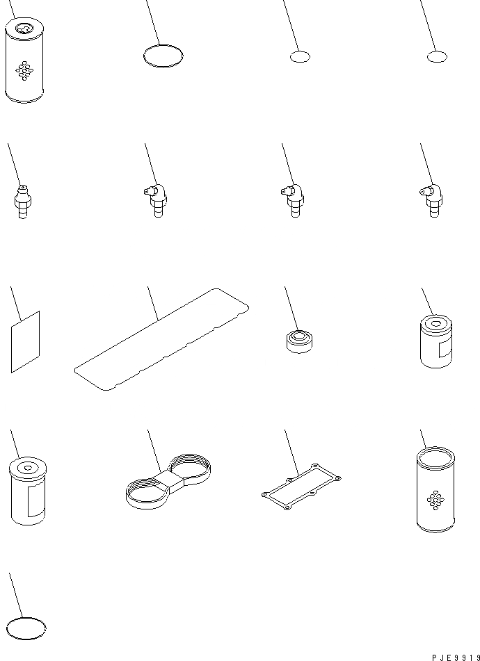 Схема запчастей Komatsu WA320-3 - ЗАП. ЧАСТИ(№-999) АКСЕССУАРЫ И ИНСТРУМЕНТ