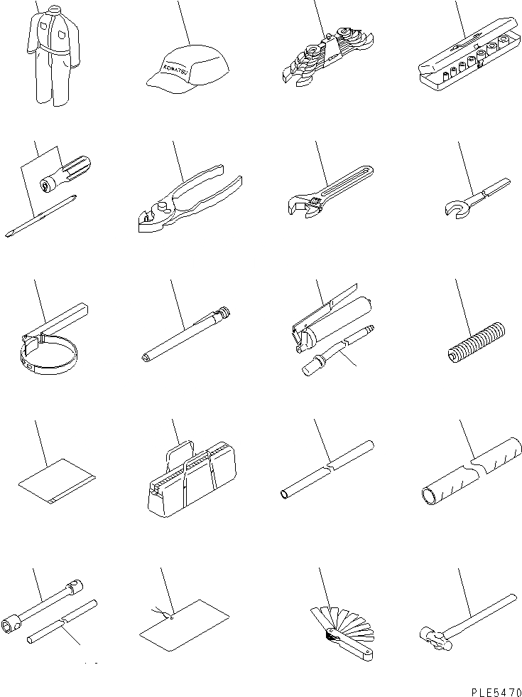 Схема запчастей Komatsu WA320-3 - ИНСТРУМЕНТ АКСЕССУАРЫ И ИНСТРУМЕНТ