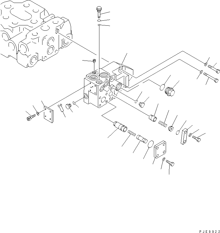 Схема запчастей Komatsu WA320-3 - УПРАВЛЯЮЩ. КЛАПАН (3-Х СЕКЦИОНН.) (/) ОСНОВН. КОМПОНЕНТЫ И РЕМКОМПЛЕКТЫ
