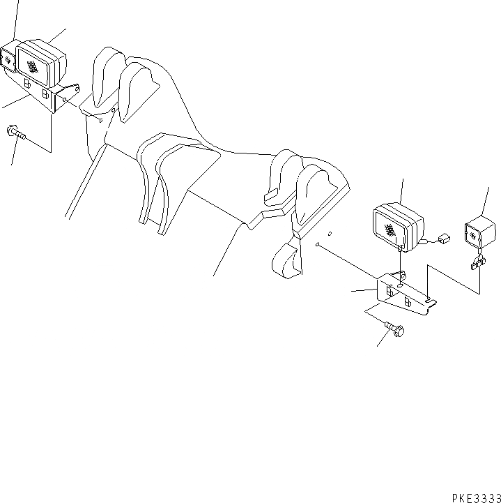 Схема запчастей Komatsu WA320-3 - ПЕРЕДН. ОСВЕЩЕНИЕ ЭЛЕКТРИКА