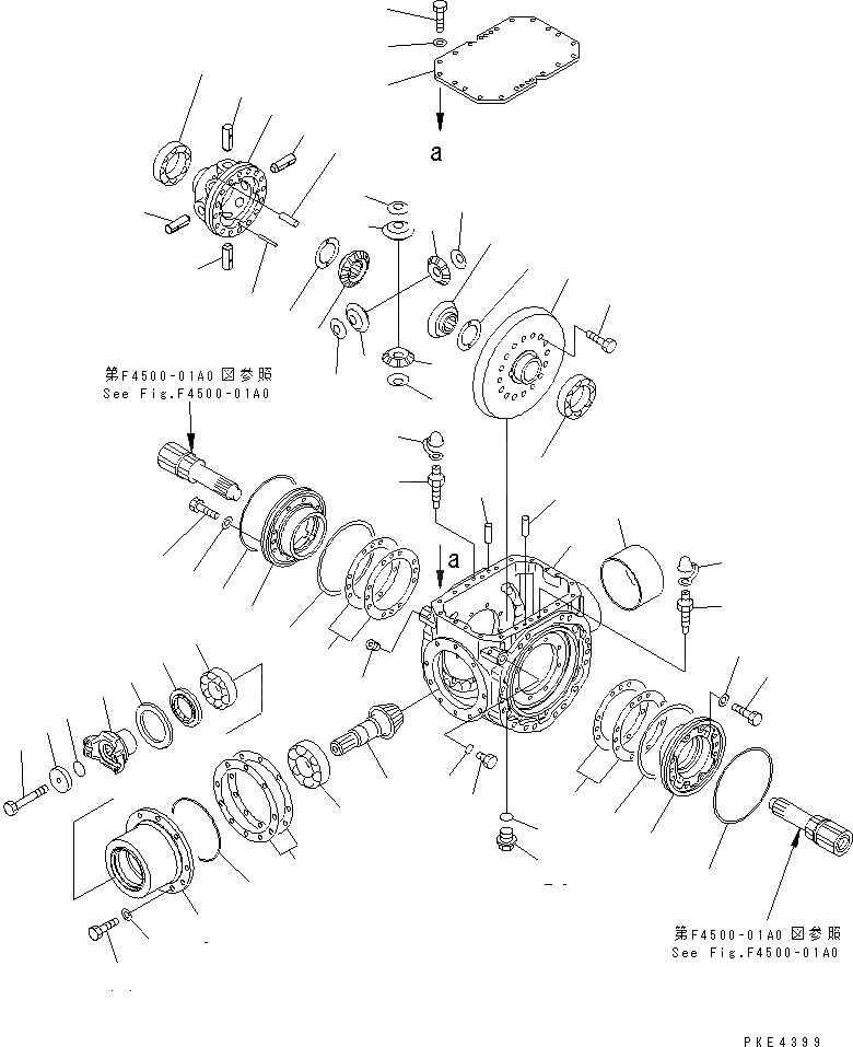 Схема запчастей Komatsu WA320-3 - ЗАДН. МОСТ (ДИФФЕРЕНЦ.)(№-) ТРАНСМИССИЯ