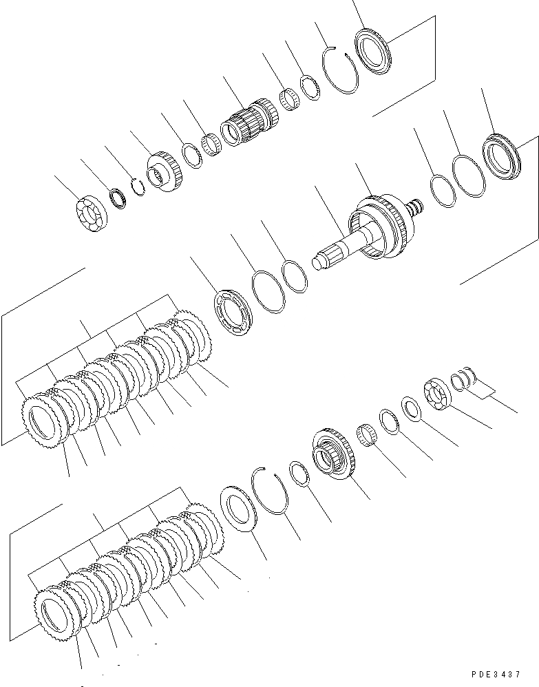 Схема запчастей Komatsu WA320-3 - ТРАНСМИССИЯ (1 И 3 МУФТА) ТРАНСМИССИЯ