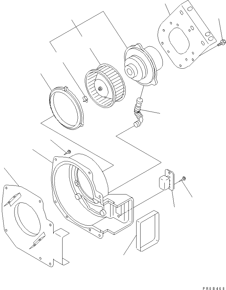 Схема запчастей Komatsu WA320-3 - КОНДИЦ. ВОЗДУХА (БЛОК КОНДИЦИОНЕРА¤/) КАБИНА ОПЕРАТОРА И СИСТЕМА УПРАВЛЕНИЯ