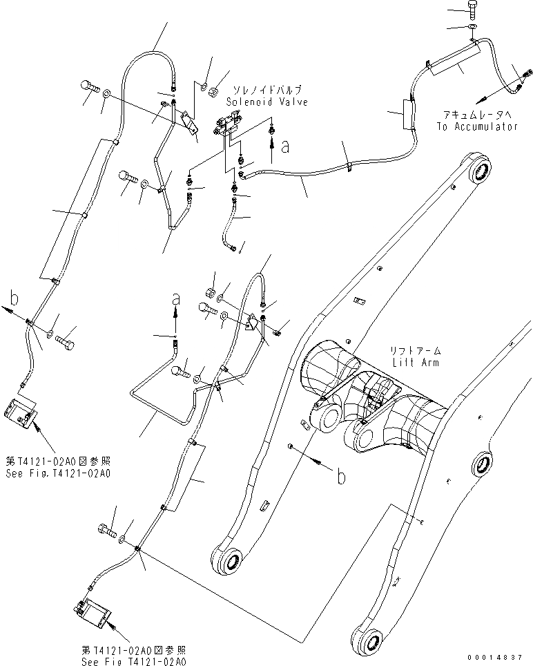 Схема запчастей Komatsu WA320-5 - ГИДРОЛИНИЯ (СОЕДИНИТ. УСТР-ВО ТРУБЫ) ГИДРАВЛИКА