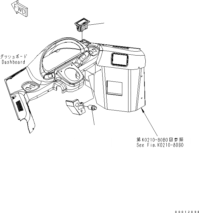 Схема запчастей Komatsu WA320-5 - КАБИНА ДЛЯ 2 ЧЕЛ. (CIGARETTE LIGHTER) КАБИНА ОПЕРАТОРА И СИСТЕМА УПРАВЛЕНИЯ