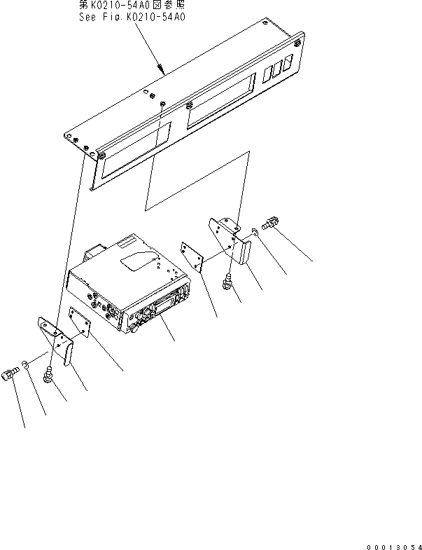 Схема запчастей Komatsu WA320-5 - РАДИО (AM¤FM) (КОРПУСETE) КАБИНА ОПЕРАТОРА И СИСТЕМА УПРАВЛЕНИЯ