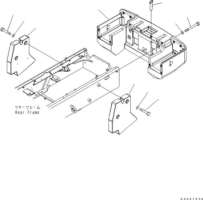 Схема запчастей Komatsu WA320-5 - ПРОТИВОВЕС (ДОПОЛН. ВЕС) ЧАСТИ КОРПУСА