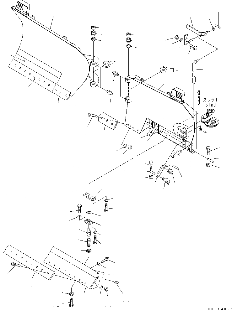 Схема запчастей Komatsu WA320-5 - ОТВАЛ (С SHOCK CANCEL MULTI ОТВАЛ) РАБОЧЕЕ ОБОРУДОВАНИЕ