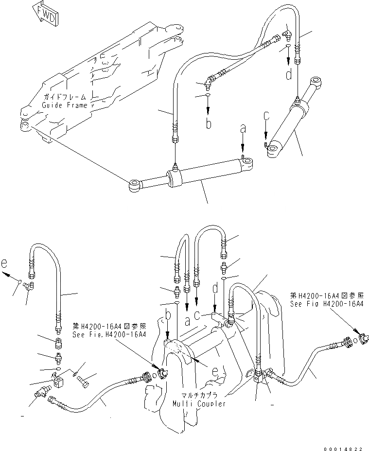 Схема запчастей Komatsu WA320-5 - ОТВАЛ (СОЕДИНИТ. УСТР-ВО ТРУБЫ) (С СОЕДИНИТ. УСТР-ВО P.A.P.) РАБОЧЕЕ ОБОРУДОВАНИЕ