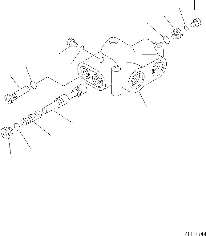Схема запчастей Komatsu WA320-3CS - ПРИОРИТЕТН. КЛАПАН ГИДРАВЛИКА