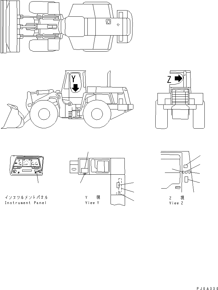 Схема запчастей Komatsu WA320-3CS - МАРКИРОВКА (ВНУТРИ КАБИНЫ) (АНГЛ.)(№-) КАБИНА ОПЕРАТОРА И СИСТЕМА УПРАВЛЕНИЯ