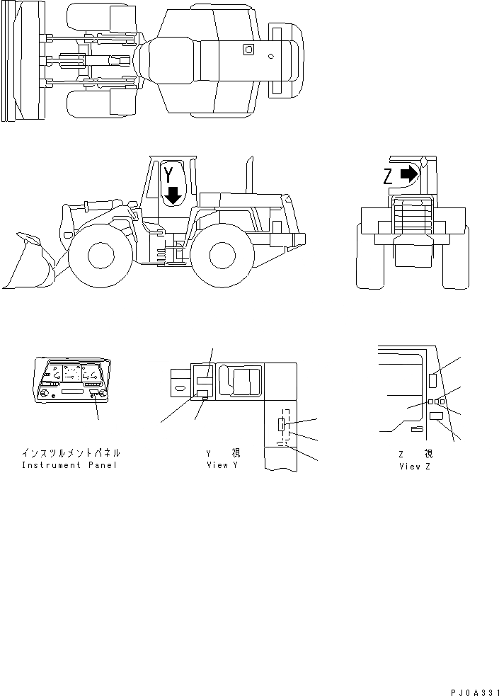 Схема запчастей Komatsu WA320-3CS - МАРКИРОВКА (ВНУТРИ КАБИНЫ) (АНГЛ.) (С МНОГОЦЕЛЕВ. КОВШ)(№-) КАБИНА ОПЕРАТОРА И СИСТЕМА УПРАВЛЕНИЯ