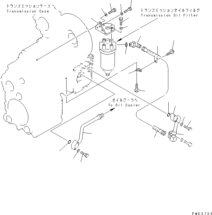 Схема запчастей Komatsu WA320-3 - ТРАНСМИССИЯ (ГИДРОЛИНИЯ ТРАНСМИССИИ) (/)(№-) СИЛОВАЯ ПЕРЕДАЧА