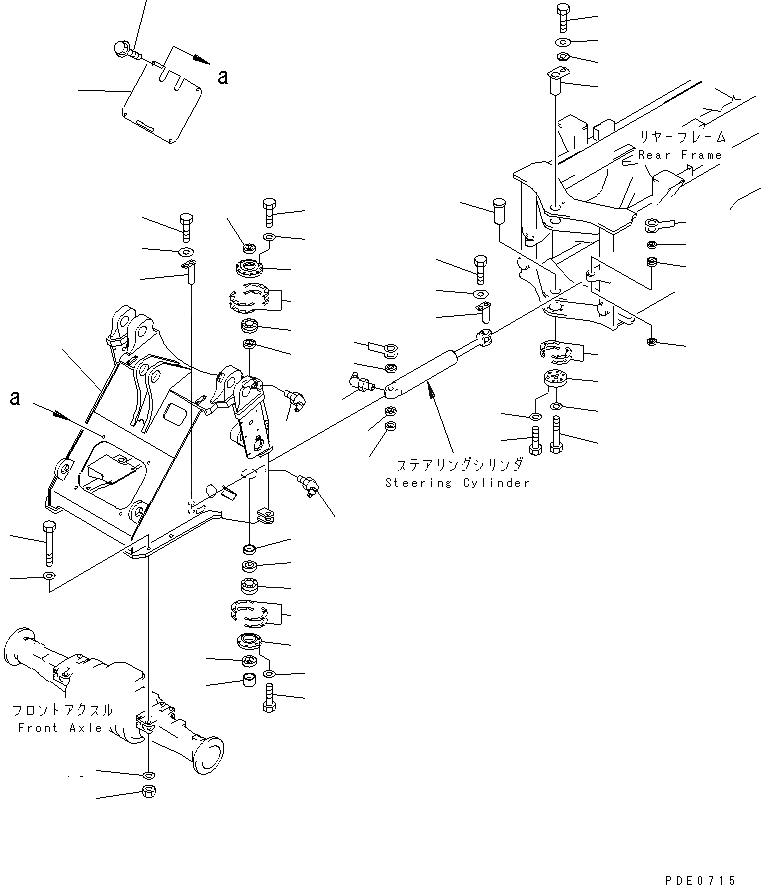 Схема запчастей Komatsu WA320-3 - ПЕРЕДН. РАМА (С ПЕРЕДН. НАВЕСН. ОБОРУД) (С 3-Х СЕКЦ. КОНТР. КЛАПАНОМ)(№-) РАМА И ЧАСТИ КОРПУСА