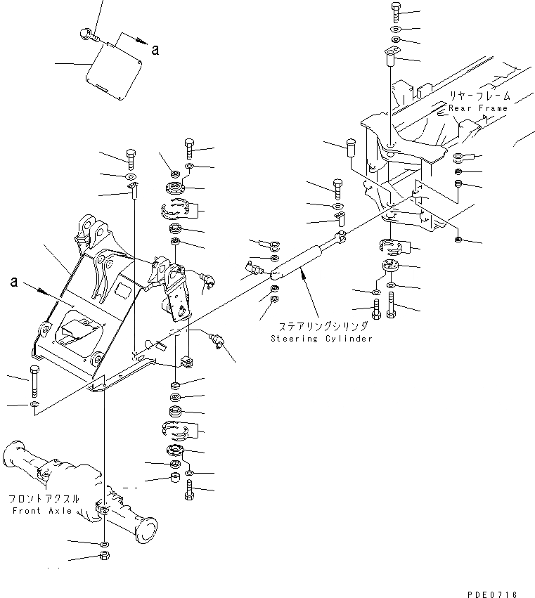 Схема запчастей Komatsu WA320-3 - ПЕРЕДН. РАМА (КОВШ АВТОМАТИЧ. УРОВЕНЬING И УДАЛЕНН. КОВШ     ПОЗИЦИОНЕР СИСТЕМАS)(№-) РАМА И ЧАСТИ КОРПУСА