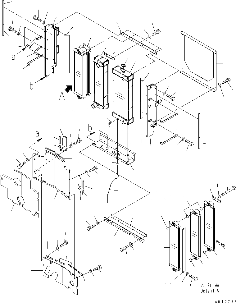 Схема запчастей Komatsu WA320-5 - РАДИАТОР (ДЛЯ NOISE ПОНИЖАЮЩ.) СИСТЕМА ОХЛАЖДЕНИЯ