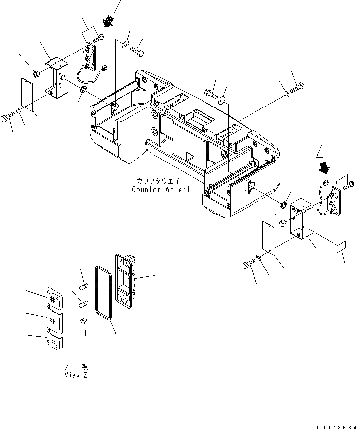 Схема запчастей Komatsu WA320-5 - ЗАДН. ФОНАРИ (ДЛЯ СТРАН ЕС) ЭЛЕКТРИКА