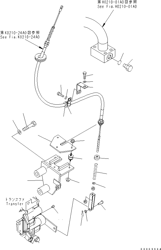 Схема запчастей Komatsu WA320-5 - СТОЯНОЧНЫЙ ТОРМОЗ УПРАВЛ-Е (ДЛЯ КРОМЕ ЯПОН.) СИЛОВАЯ ПЕРЕДАЧА