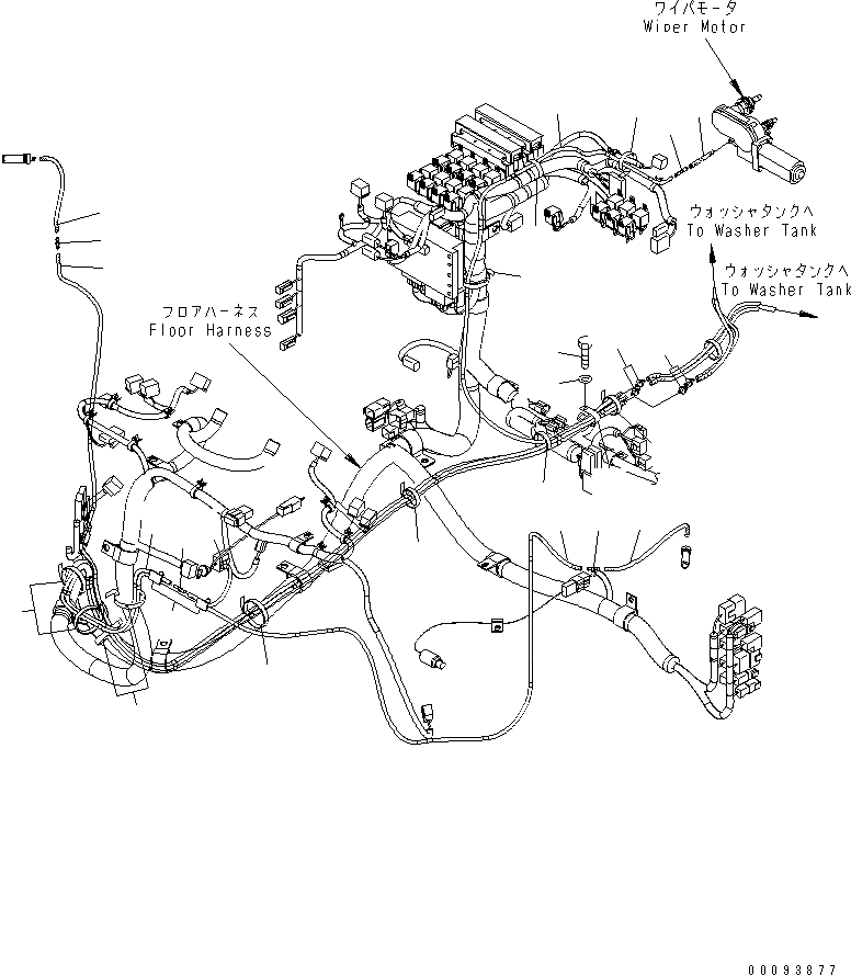 Схема запчастей Komatsu WA320-5 - ПОЛ (ОМЫВАТЕЛЬ ШЛАНГИ) (ДЛЯ КАБИНА ДЛЯ 2 ЧЕЛ.)(№8-) КАБИНА ОПЕРАТОРА И СИСТЕМА УПРАВЛЕНИЯ