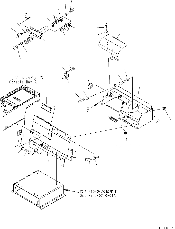 Схема запчастей Komatsu WA320-5 - КОРПУС ОХЛАЖД-Я И ОБОГРЕВА (ДЛЯ НАВЕСА) КАБИНА ОПЕРАТОРА И СИСТЕМА УПРАВЛЕНИЯ