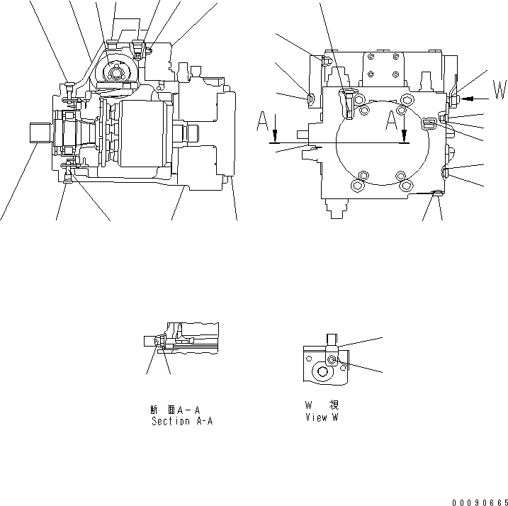 Схема запчастей Komatsu WA320-5 - НАСОС (7/7)(№87-) ОСНОВН. КОМПОНЕНТЫ И РЕМКОМПЛЕКТЫ
