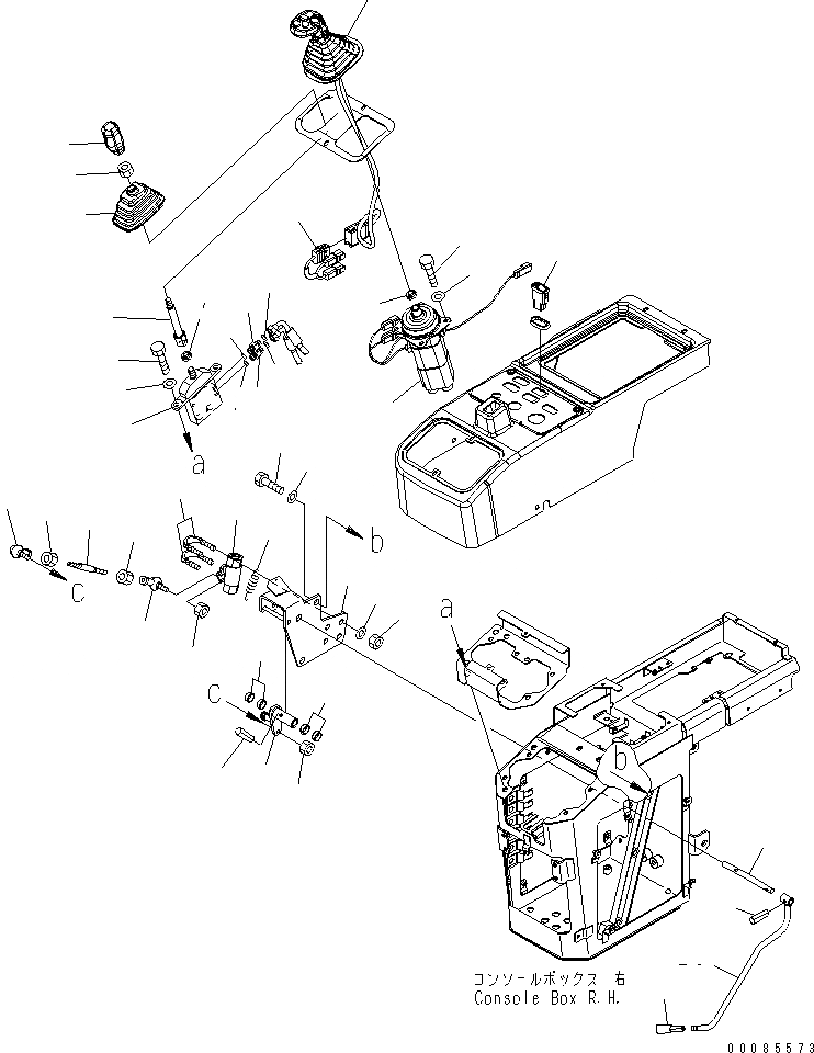 Схема запчастей Komatsu WA320-6 - УПРАВЛЕНИЕ ПОГРУЗКОЙ (P.P.C. КЛАПАН) (ДЛЯ MULTI FUNCTION MONO РЫЧАГ И НАВЕСН. ОБОРУД РЫЧАГ)(№7-) КАБИНА ОПЕРАТОРА И СИСТЕМА УПРАВЛЕНИЯ