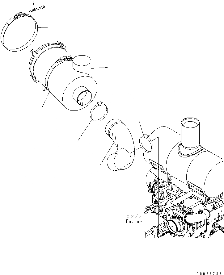 Схема запчастей Komatsu WA320-6 - ВОЗДУХООЧИСТИТЕЛЬ(№7-) КОМПОНЕНТЫ ДВИГАТЕЛЯ