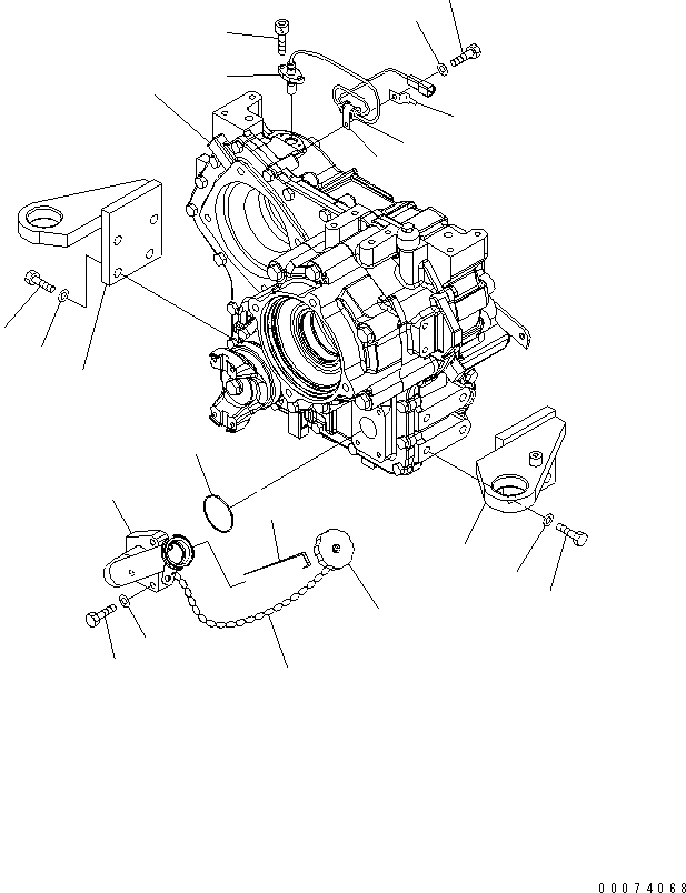 Схема запчастей Komatsu WA320-6 - ПЕРЕДАЧА(№7-) СИЛОВАЯ ПЕРЕДАЧА