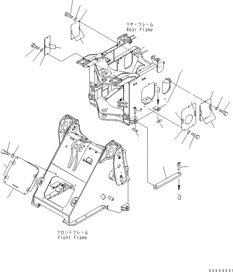 Схема запчастей Komatsu WA320-6 - БЛОКИР. ШАНГА И COVER(№7-) ОСНОВНАЯ РАМА И ЕЕ ЧАСТИ