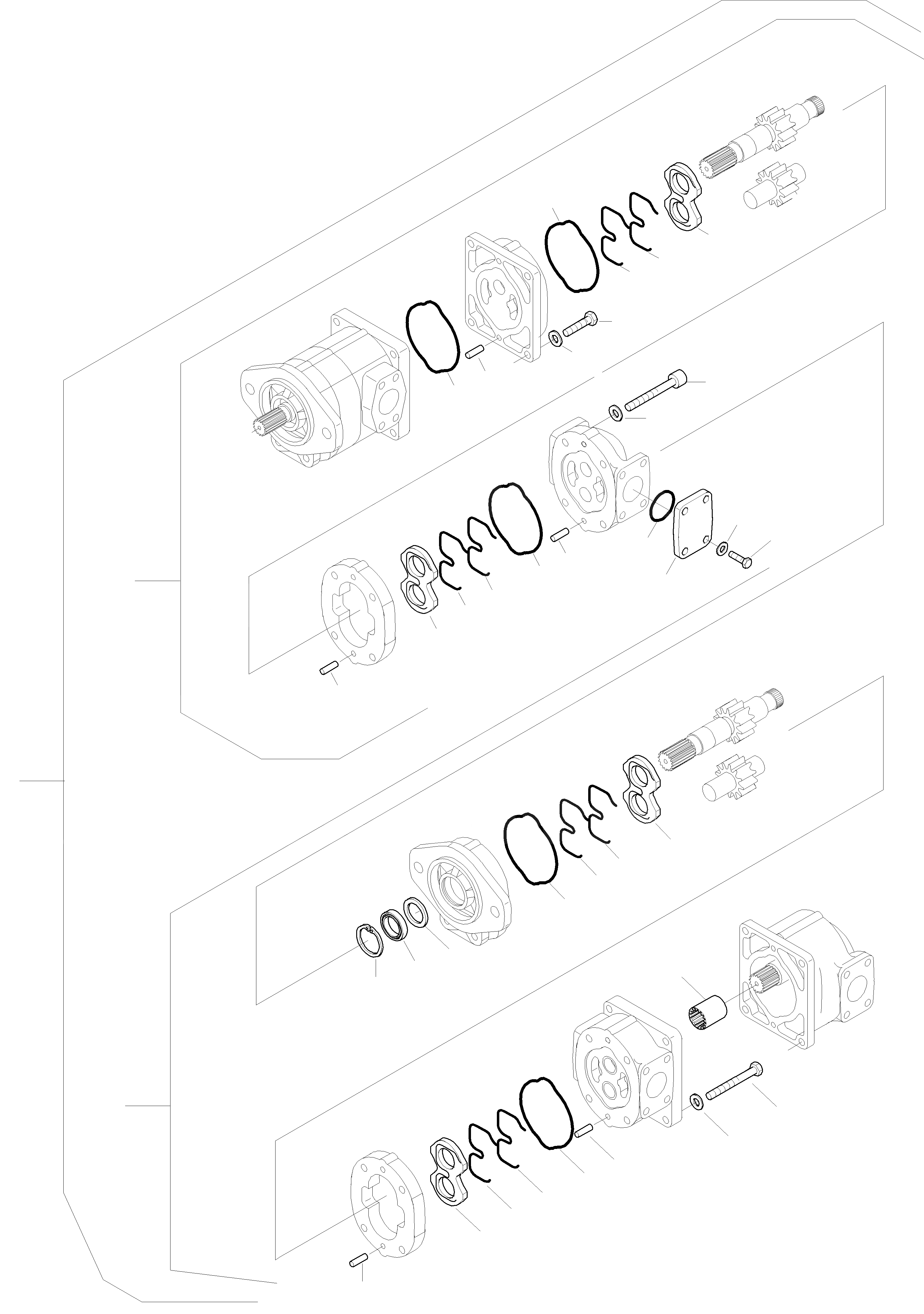 Схема запчастей Komatsu WA320-3 - SHIFTING И CONVERTER НАСОС ТРАНСМИССИЯ, КРЕСТОВИНА