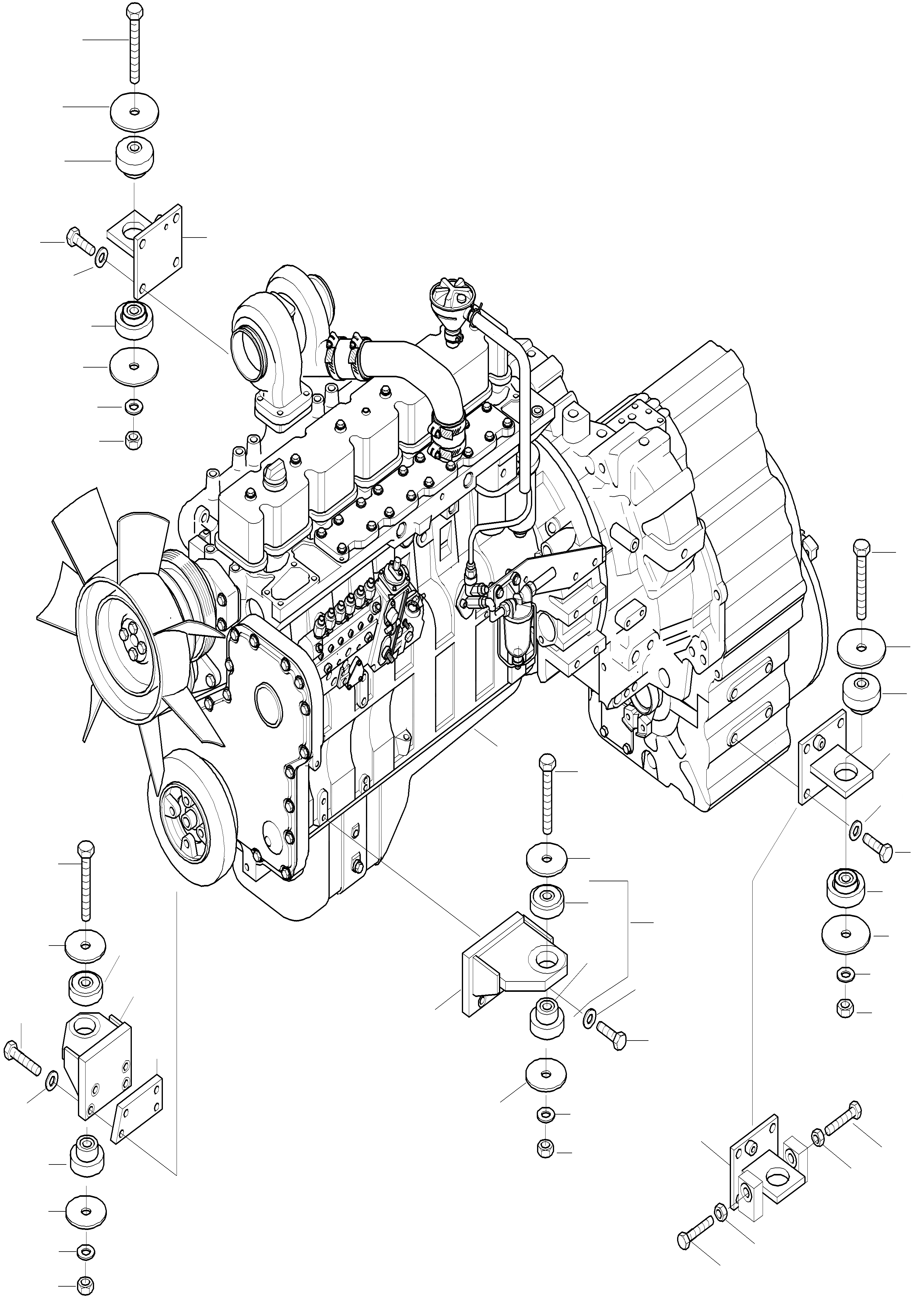 Схема запчастей Komatsu WA320-3 - ДВИГАТЕЛЬ, КРЕПЛЕНИЕ ДВИГАТЕЛЯ ДВИГАТЕЛЬ, КРЕПЛЕНИЕ ДВИГАТЕЛЯ