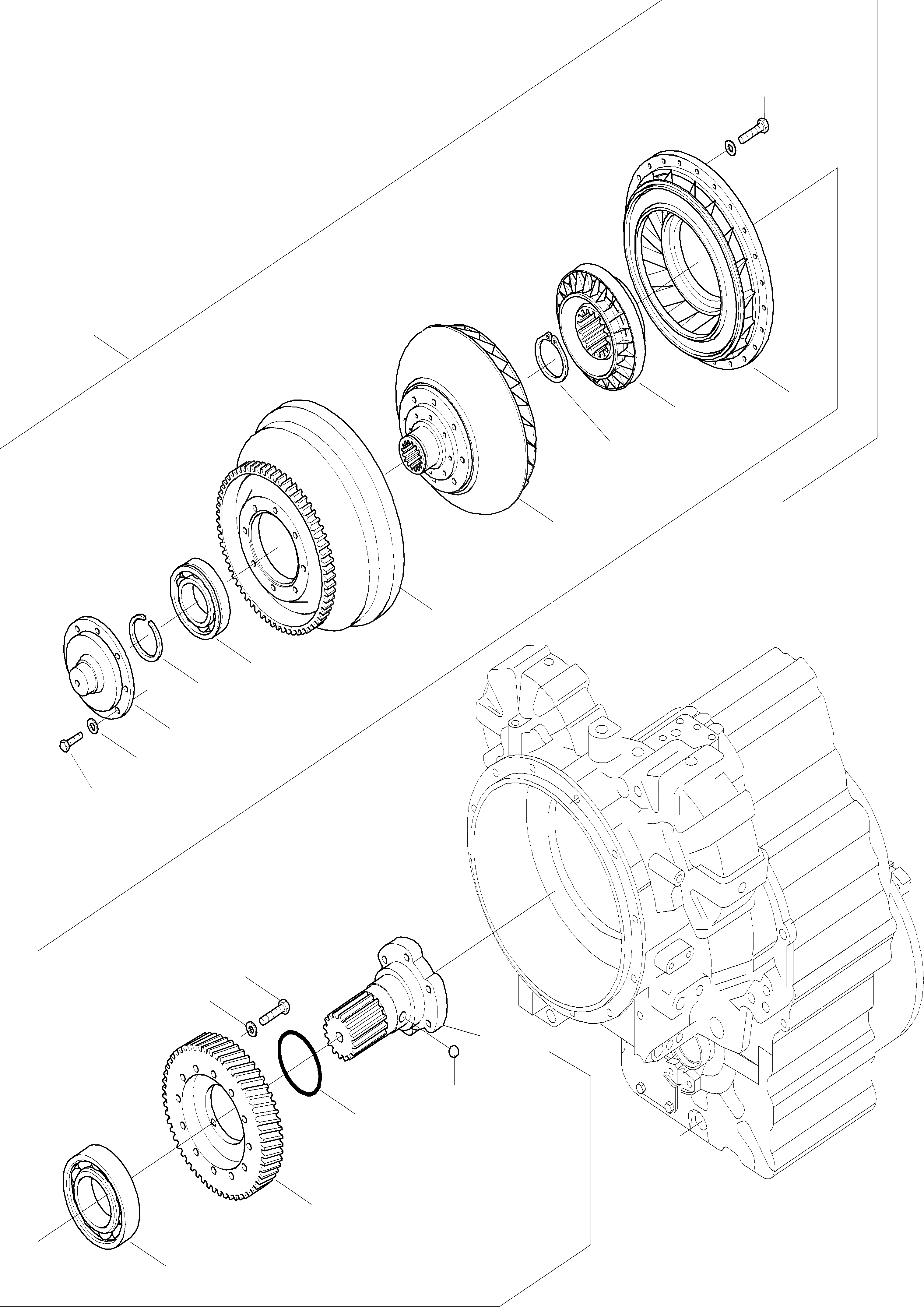 Схема запчастей Komatsu WA320-3 - ГИДРОТРАНСФОРМАТОР ТРАНСМИССИЯ, КРЕСТОВИНА