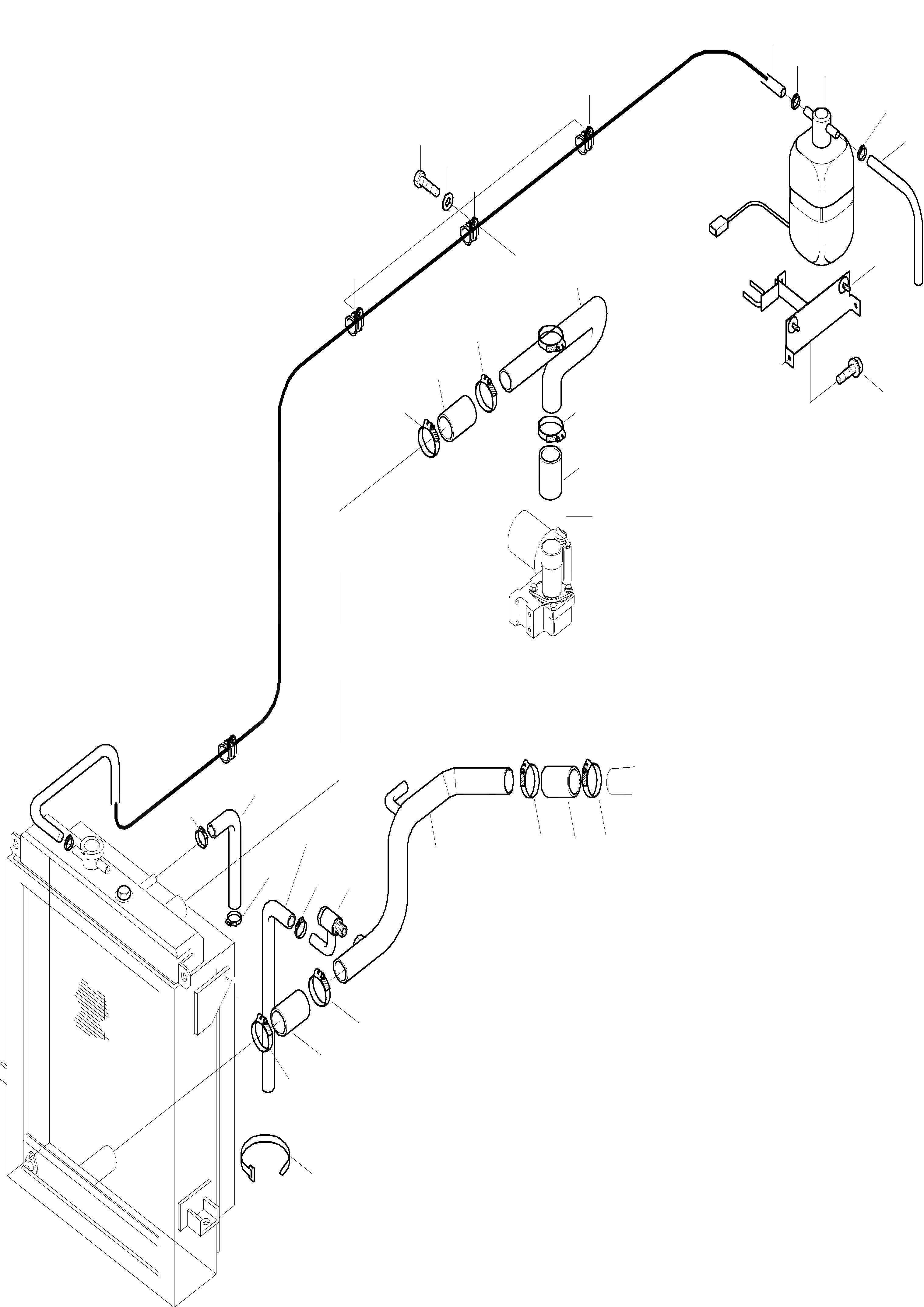 Схема запчастей Komatsu WA320-3 - ОХЛАЖД-Е ВОДН. PIPES СИСТЕМА ОХЛАЖДЕНИЯ