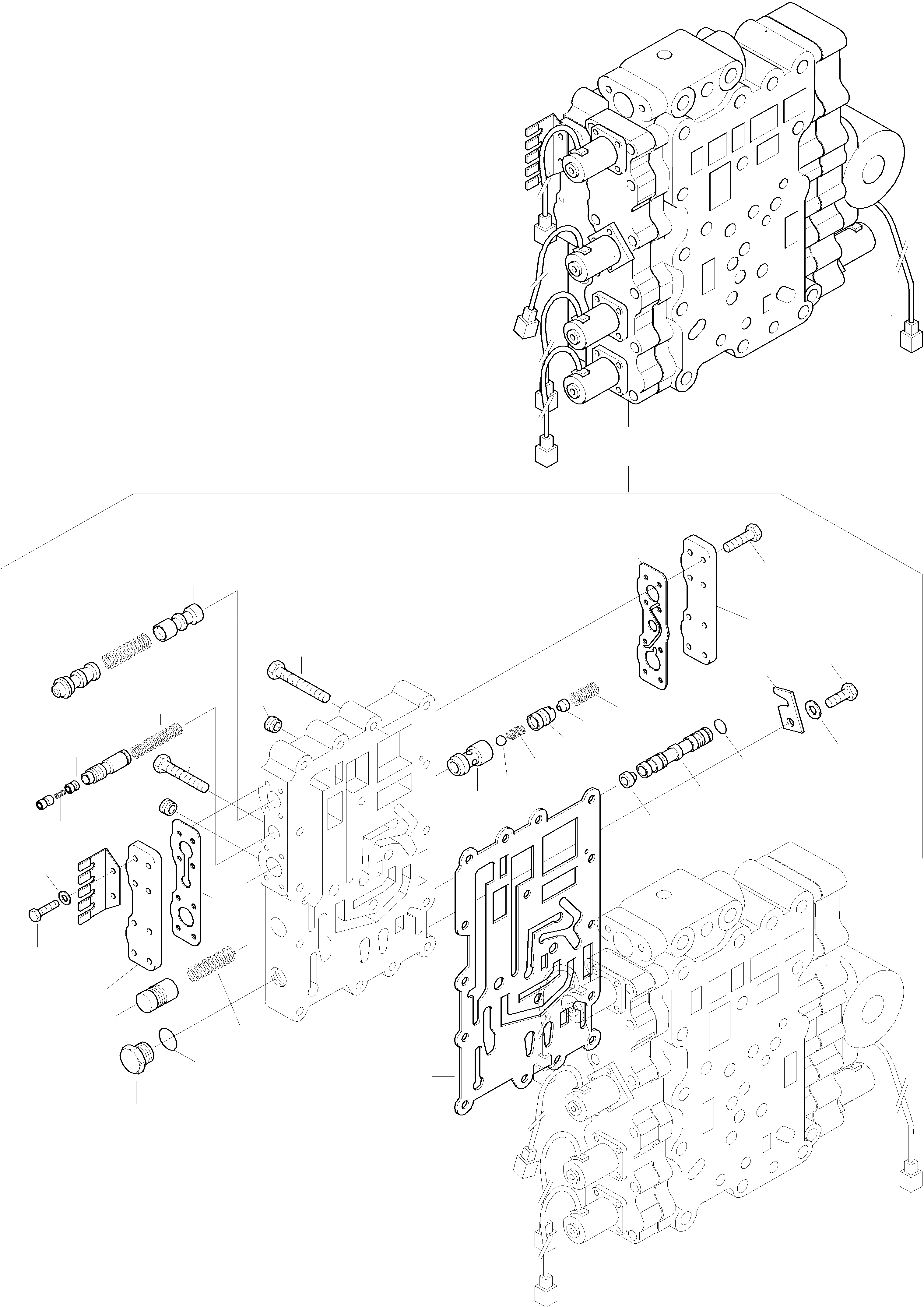 Схема запчастей Komatsu WA320-3 - POWERSHIFT ТРАНСМИССИЯ, УПРАВЛЯЮЩ. КЛАПАН ТРАНСМИССИЯ, КРЕСТОВИНА