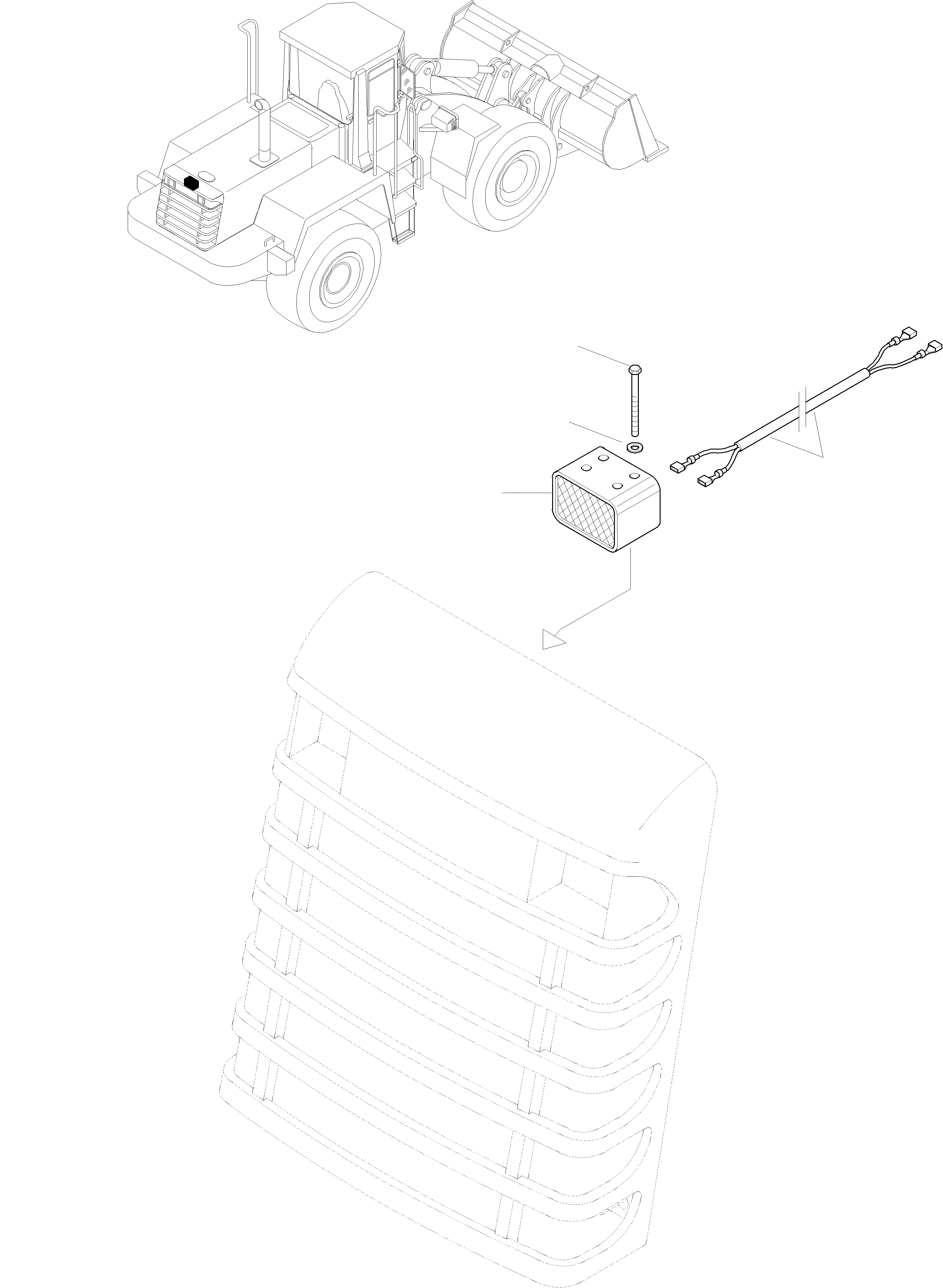 Схема запчастей Komatsu WA320-3 active - СИГН. ЗАДН. ХОДА ЭЛЕКТРИЧ. СИСТЕМА
