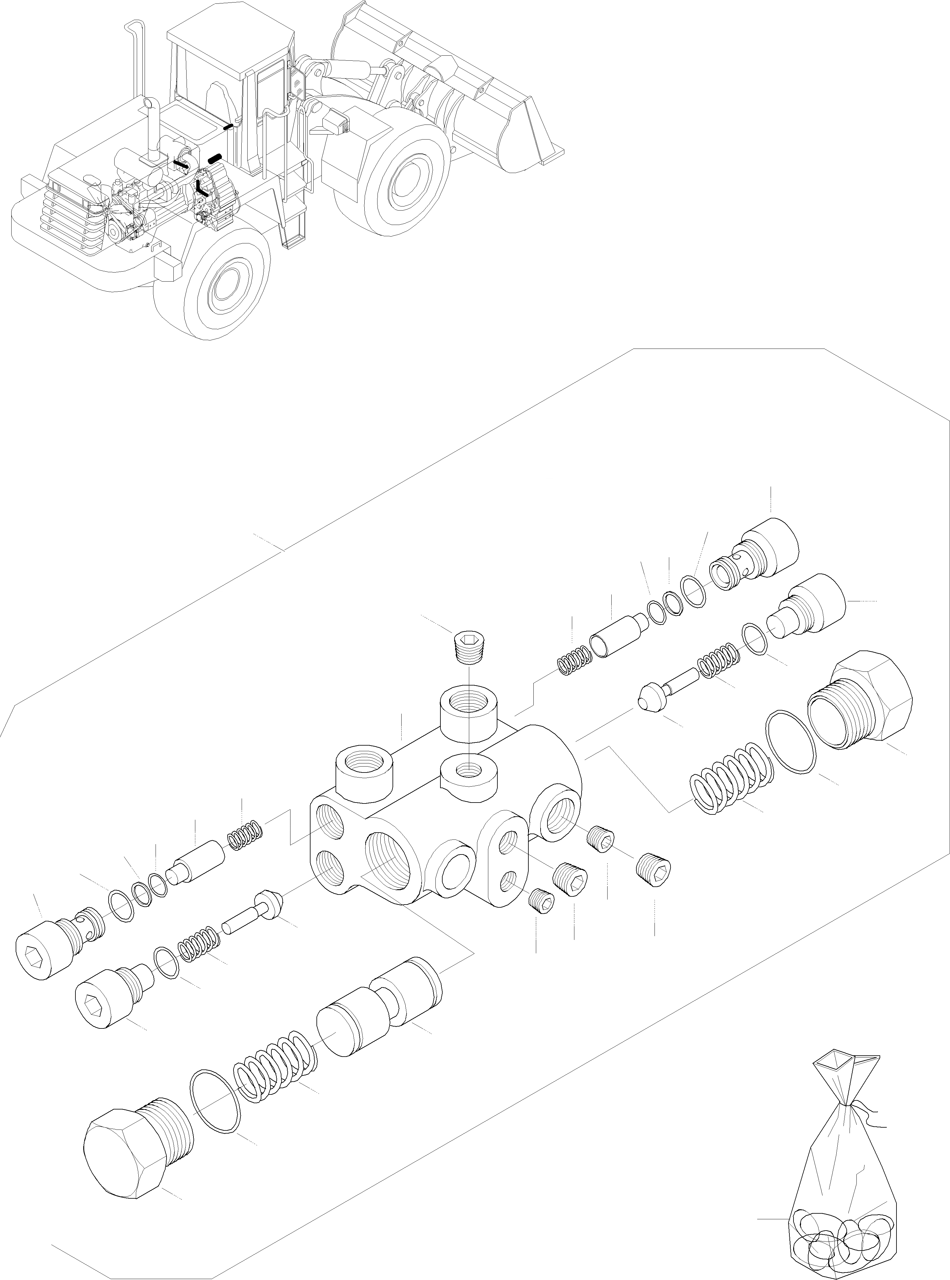 Схема запчастей Komatsu WA320-3 active - РАЗГРУЗ. КЛАПАН JET 7 РУЛЕВ. УПРАВЛЕНИЕ