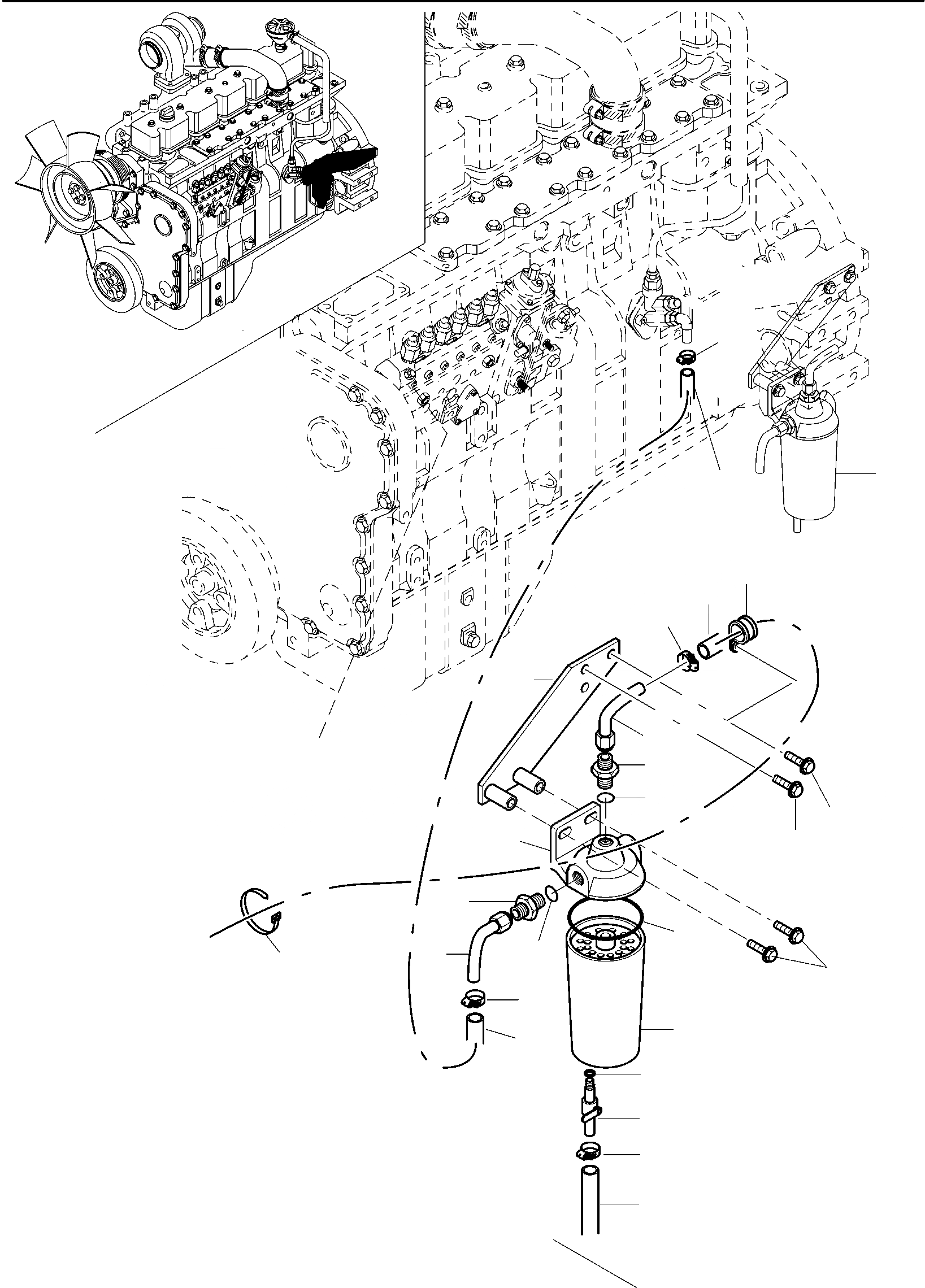 Схема запчастей Komatsu WA320-3 active - ТОПЛИВН. СИСТЕМА, ФИЛЬТР. ТОПЛИВН. НАСОС